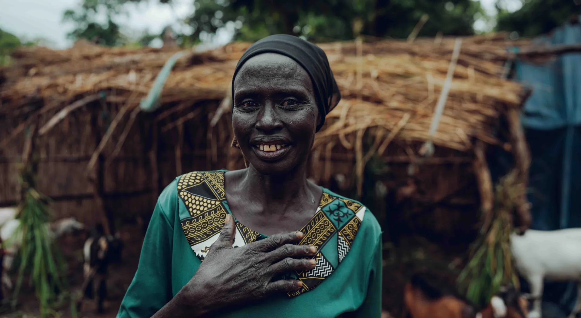 Nyariak tussen haar geiten