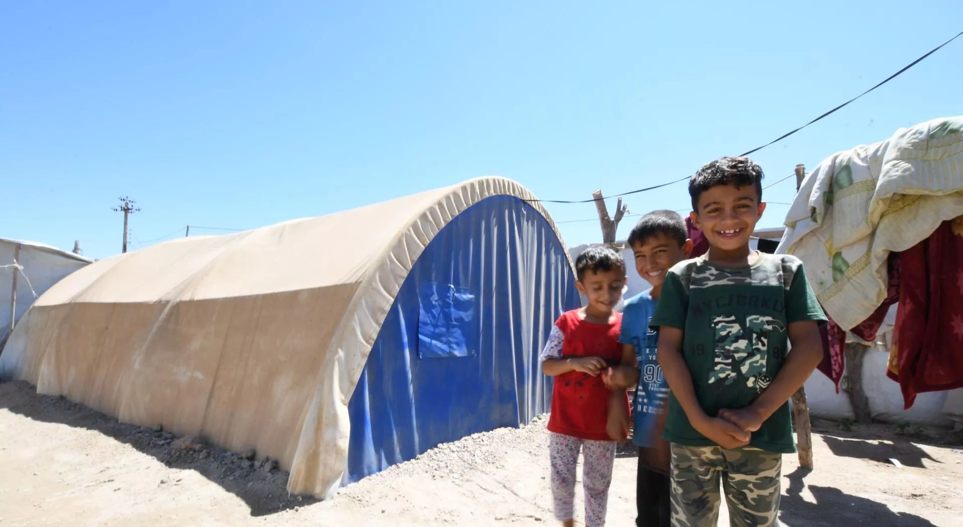 Kinderen in een vluchtelingenkamp in Irak
