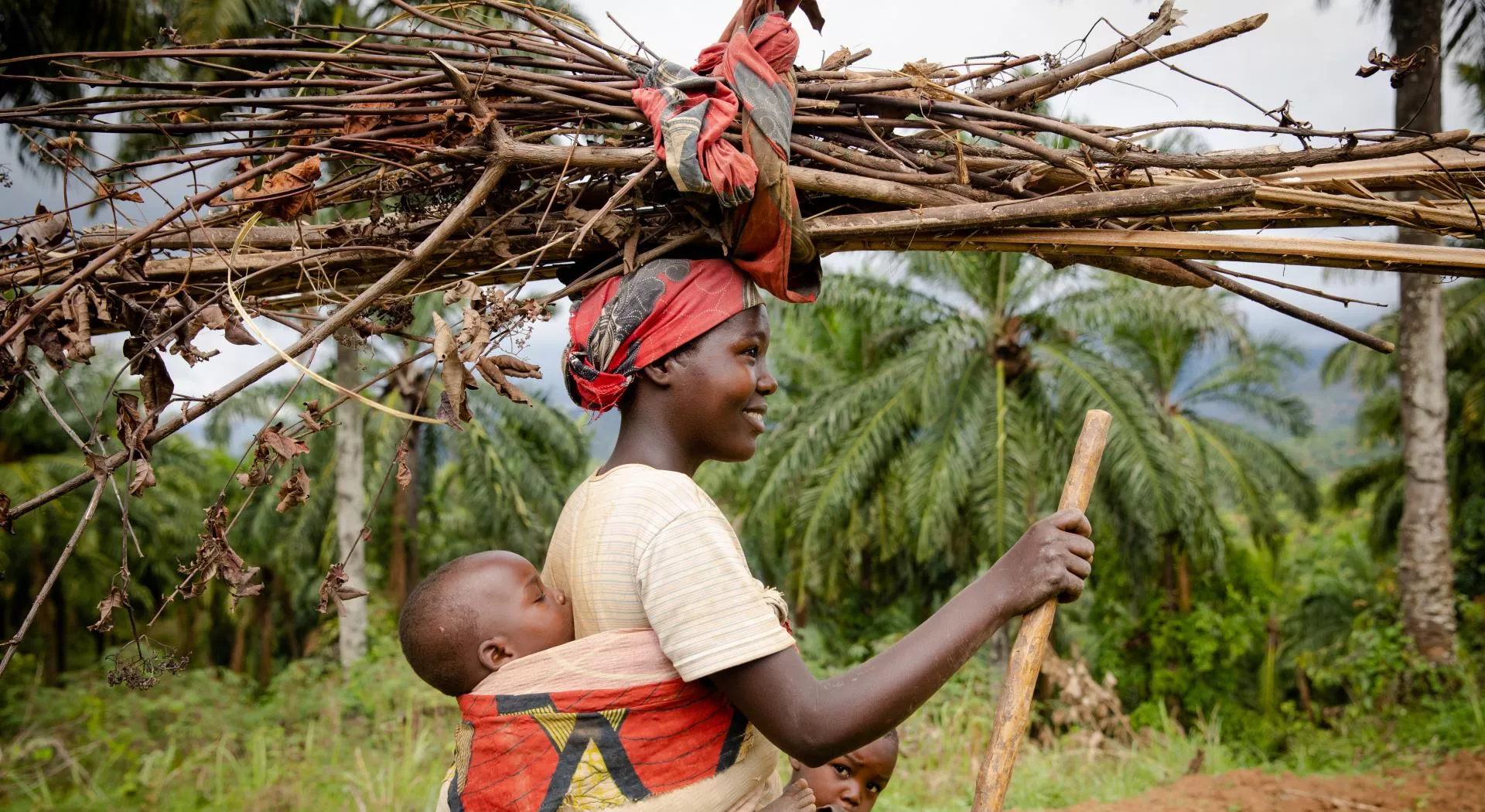 Woman with baby in Burundi