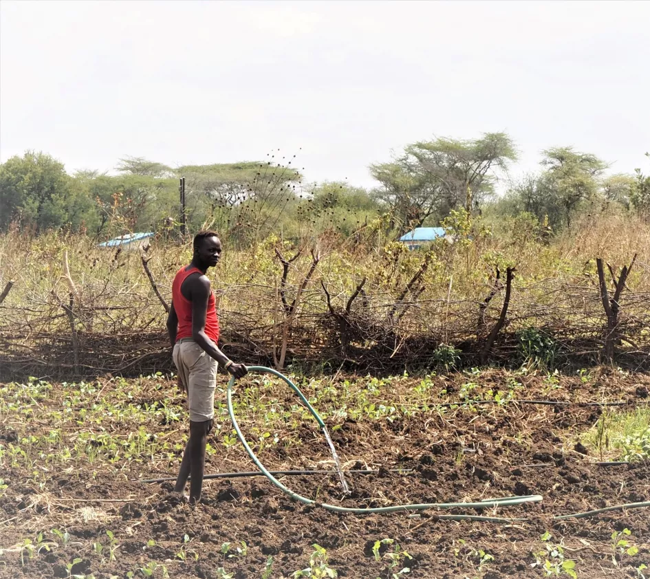 Farmer on his field in Uganda