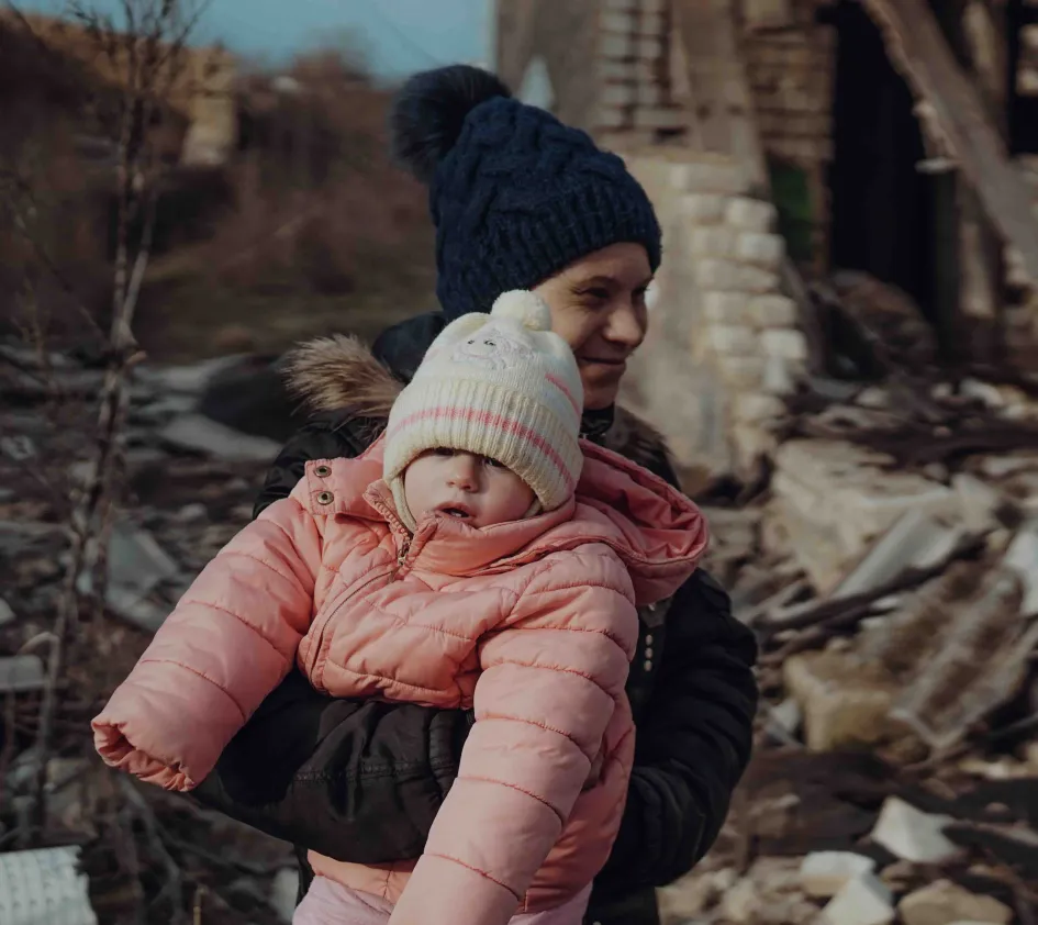 Alla met haar dochter