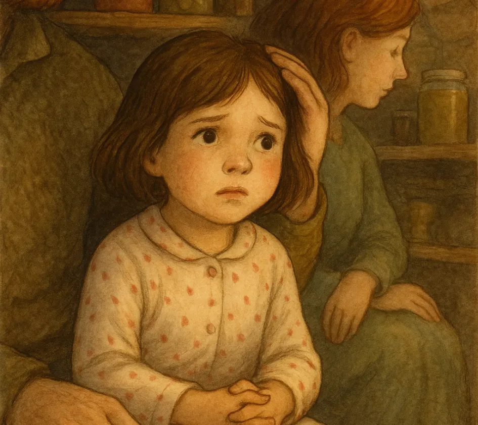 AI gegenereerde Sasha in schuilkelder