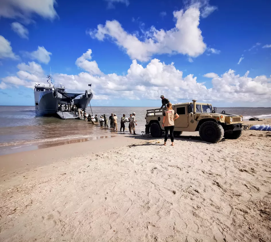 Colombia noodhulp per schip