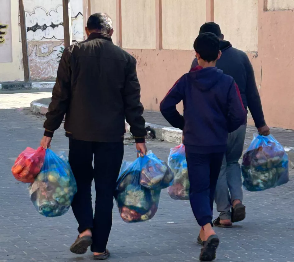 Voedsel distriburie in Gaza
