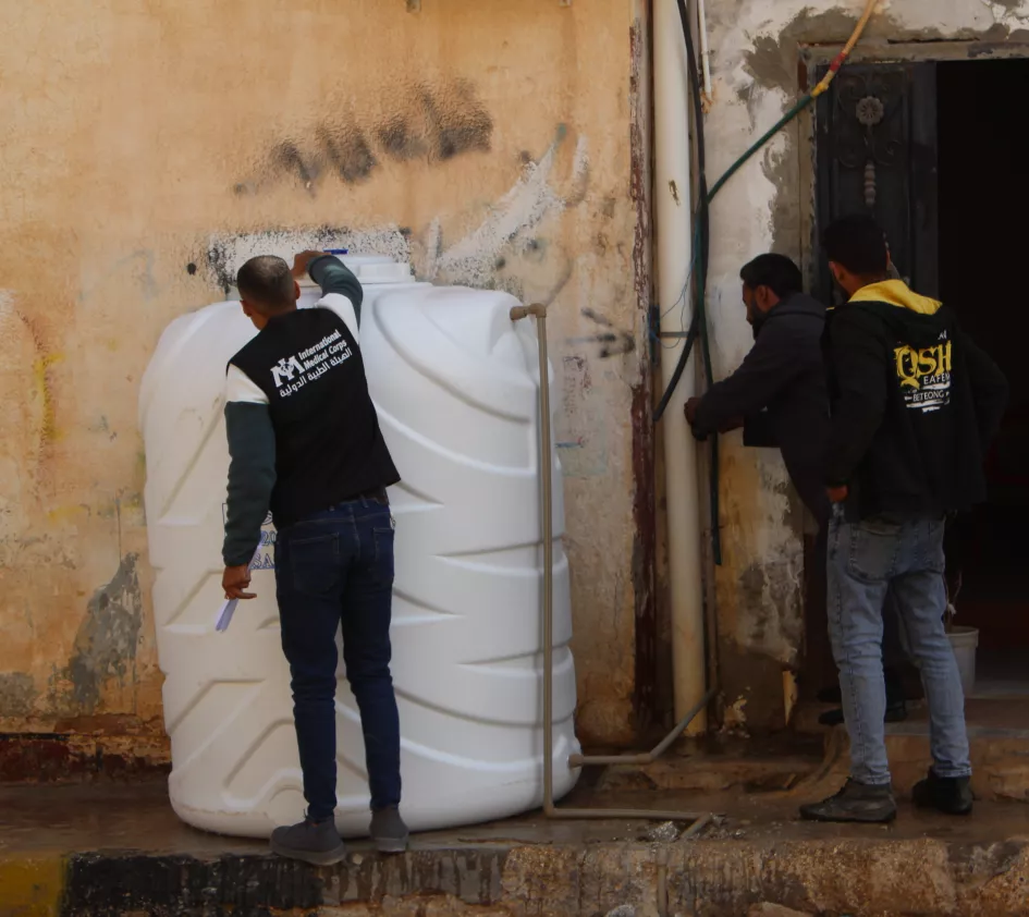 Grote watertank. Foto: International Medical Corps