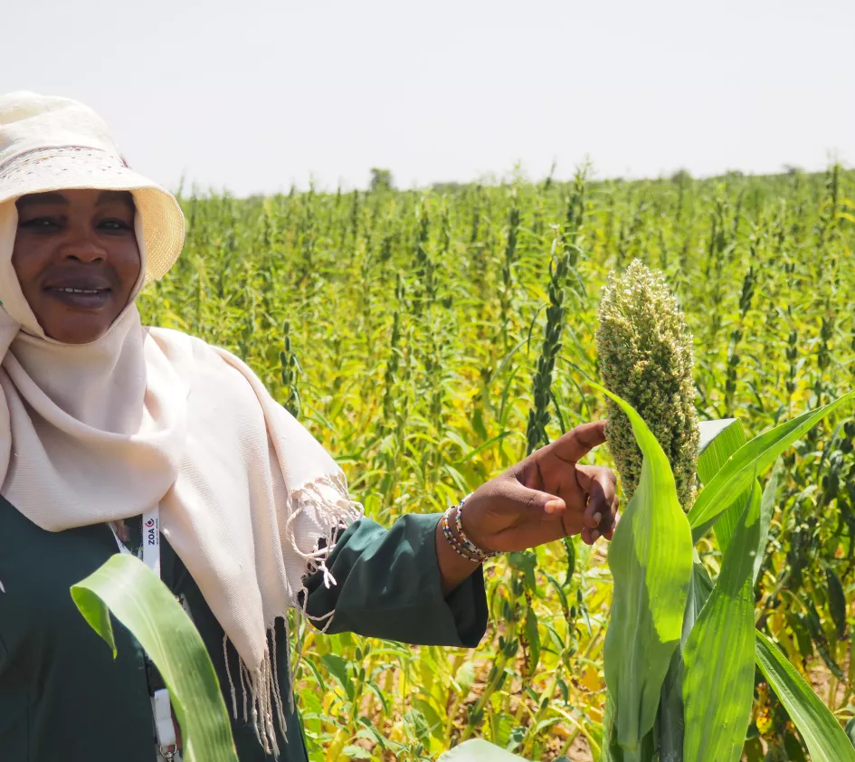 Woman on the fields in Sudan