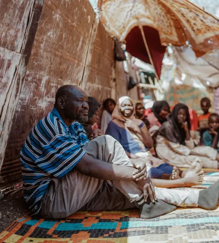 Een familie in Sudan