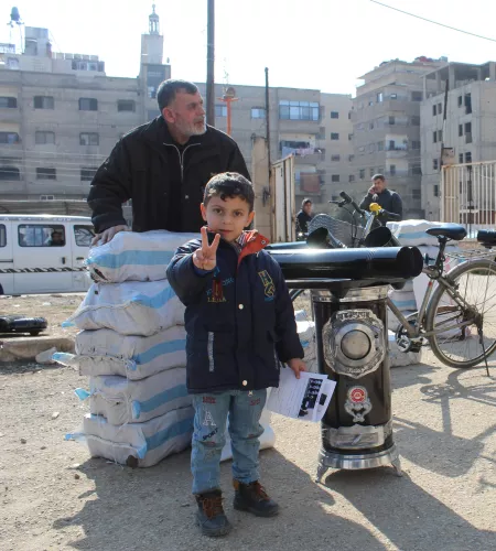 A little boy is happy after assistance from ZOA