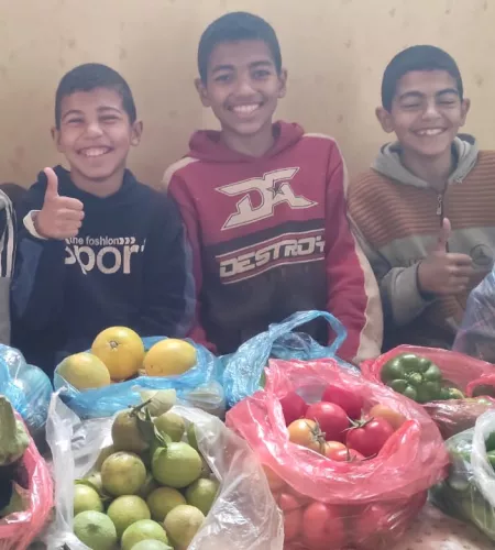 Gaza kinderen ontvangen voedselhulp