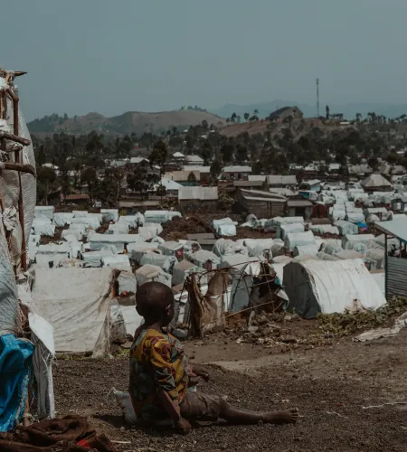 Refugee camp in Goma, Congo