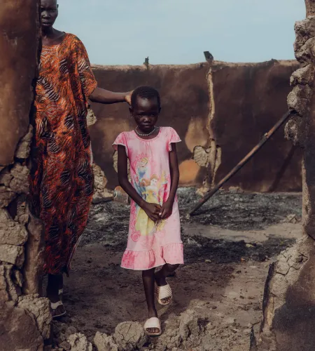 Een meisje in Zuid-Sudan