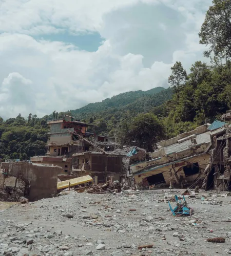 Verwoesting in Nepal