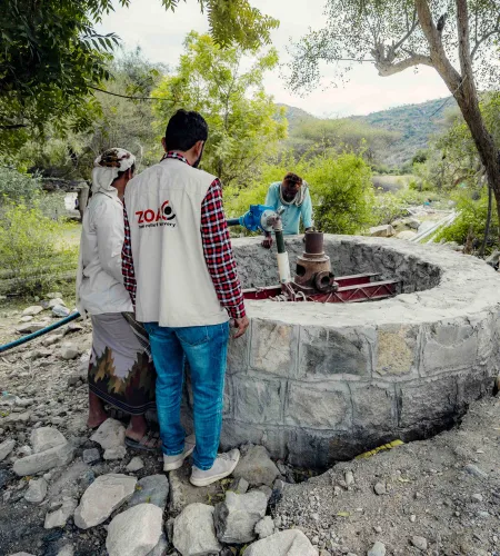 Klimaat: Waterput in Jemen