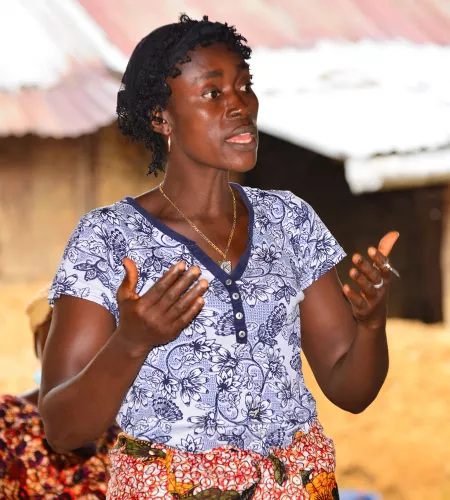 Woman during ZOA training in Liberia