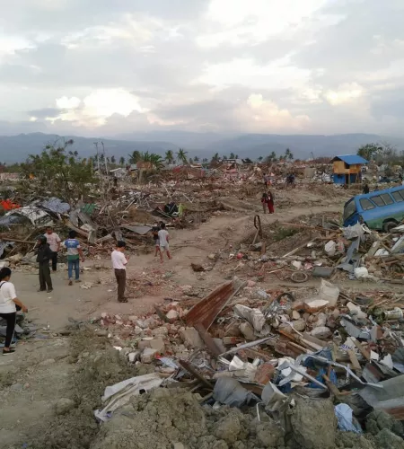 Verwoesting op Sulawesi in 2018