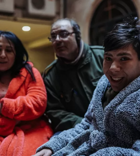 Hanna met zijn ouders