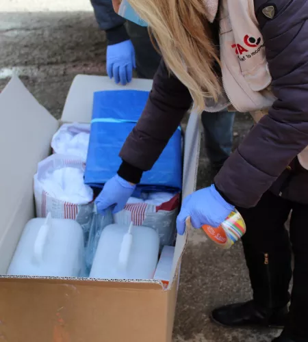 Pakket met hulpgoederen