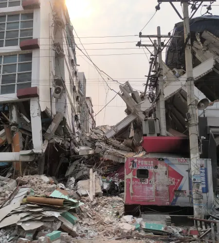 Verwoestingen in Mandalay