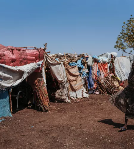 Vluchtelingenkamp in Sudan