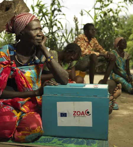 Woman in a savings group in South Sudan