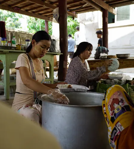 Voedselhulp in Myanmar