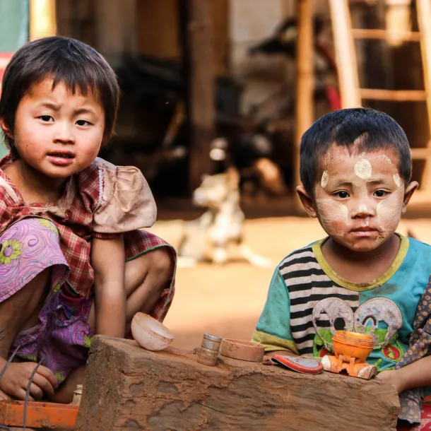 Kinderen in Myanmar
