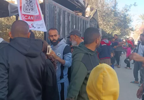 De rij voor de gaarkeuken