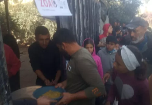 De rij voor de gaarkeuken