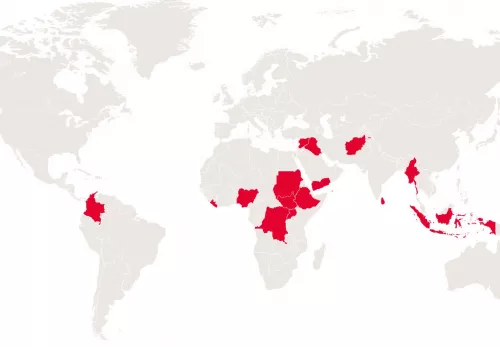 De landen waar ZOA werkt