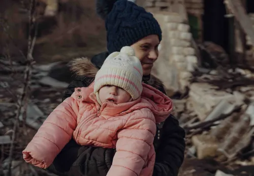 Alla met haar dochter
