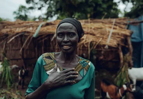Nyariak tussen haar geiten