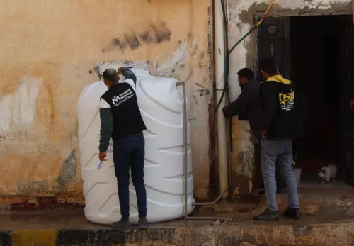 Grote watertank. Foto: International Medical Corpse