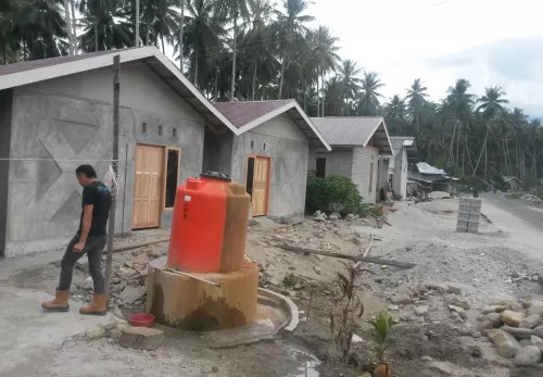 Nieuwe huizen in aanbouw in Indonesië