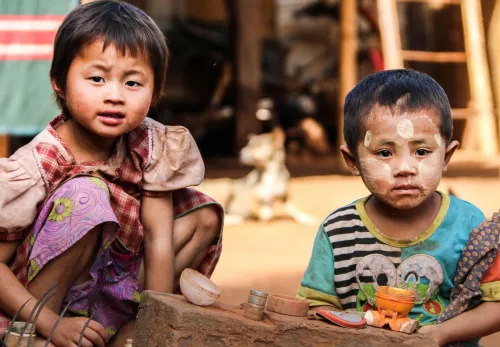 Kinderen in Myanmar