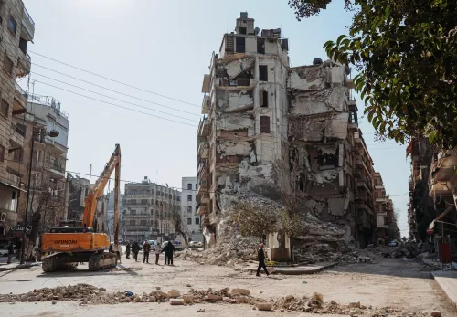 Syrië_2023_Ingestort gebouw