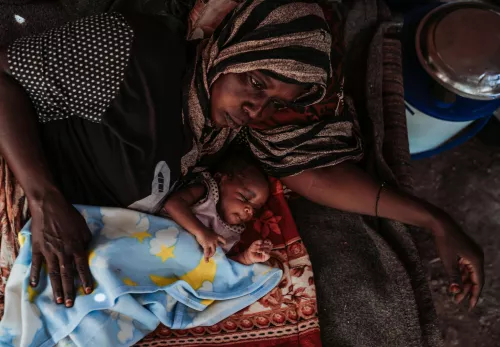 Zahra en haar kindje